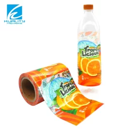Custom Shrink Film Labels, Rollstock Film For Juice Bottle Labels Supplier