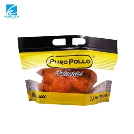 Rotisserie Chicken Packaging Bags Manufacturer, Stand-Up Zipper Deli Bag with Handle