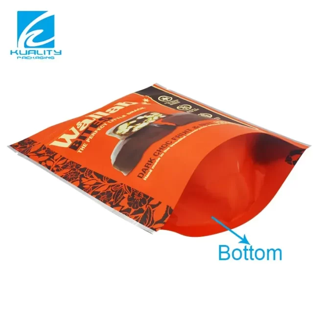 Custom Chocolate Bar Packaging Stand Up Zipper Bags