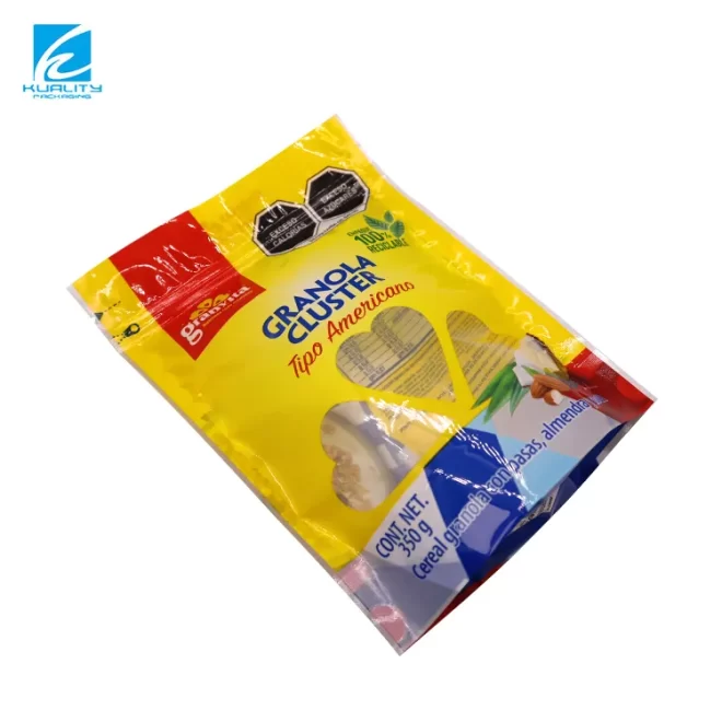 Custom Oats Pouch Packaging with Clear Window