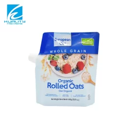 Wholesale Custom Spout Pouch for Oatmeal Packaging, Stand Up Resealable Bag Manufacturer