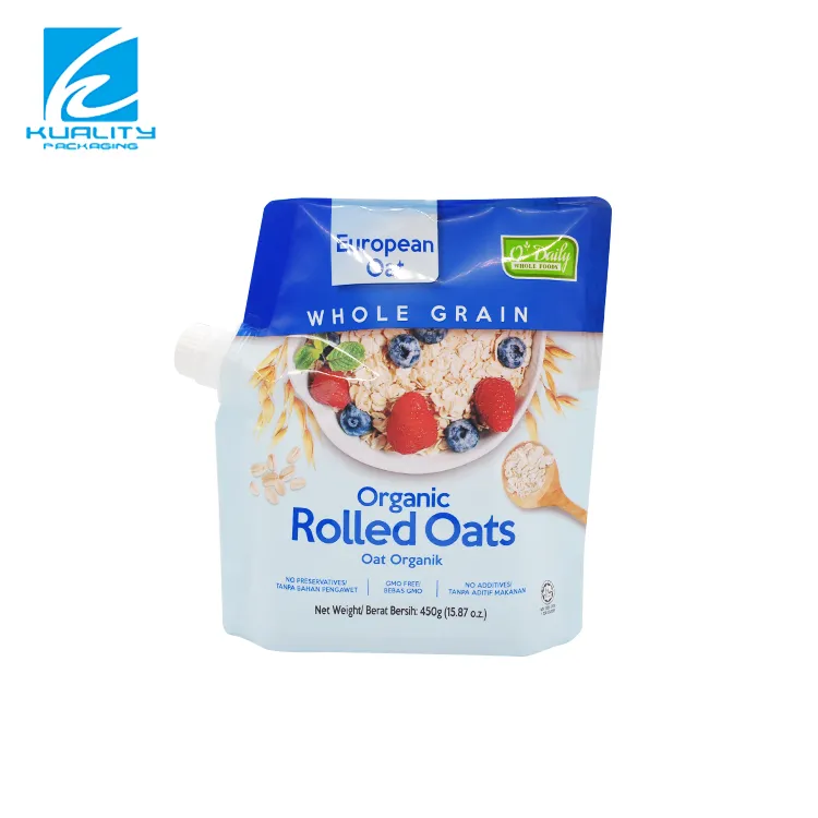 wholesale custom oatmeal spout pouch