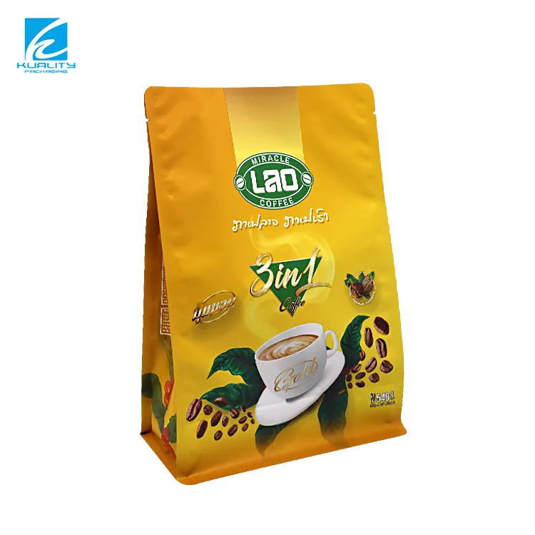 OEM Flat Bottom Coffee Bags with Custom Logo