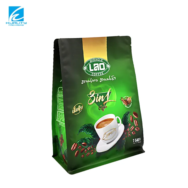 OEM Flat Bottom Coffee Bags with Custom Logo
