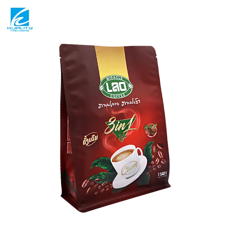 OEM Flat Bottom Coffee Bags with Custom Logo
