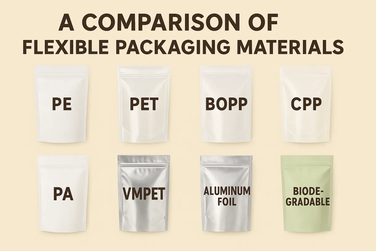 Comparaison des solutions de matériaux d'emballage souple