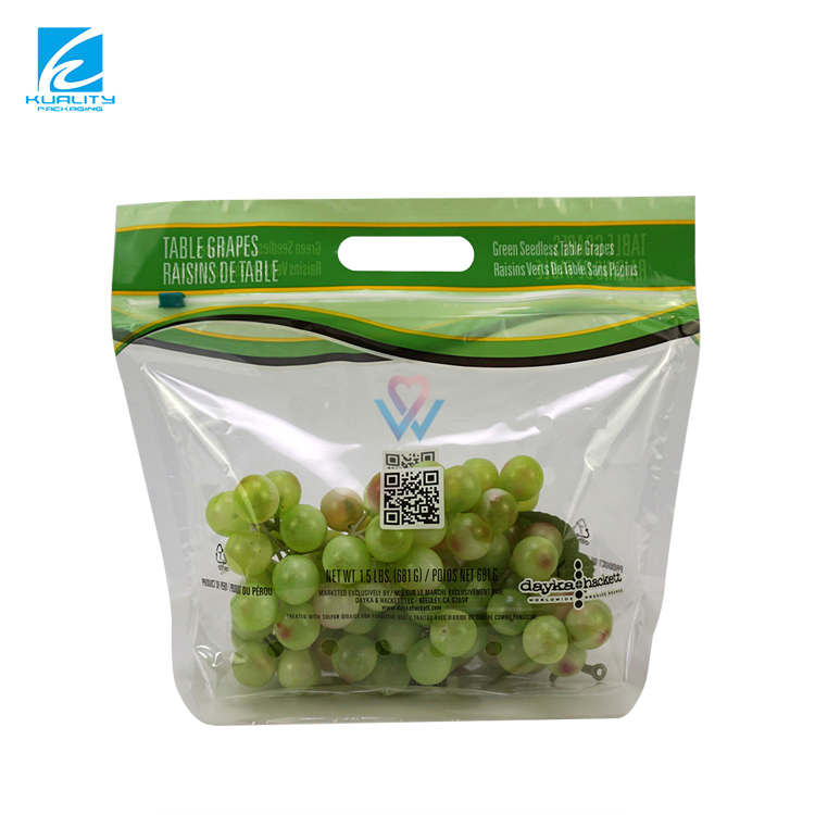 Bolsa para envasado de fruta con asa personalizada