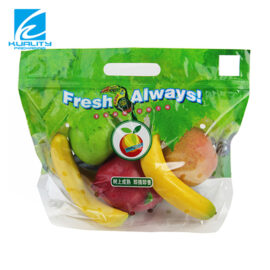 OEM Custom Fruit & Vegetable Packaging Bag，Transparent Vent Hole Pouch for Fresh Produce