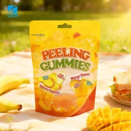 Custom Gummy Candy Packaging Bag, Food Grade Candy Stand Up Pouches Manufacturer