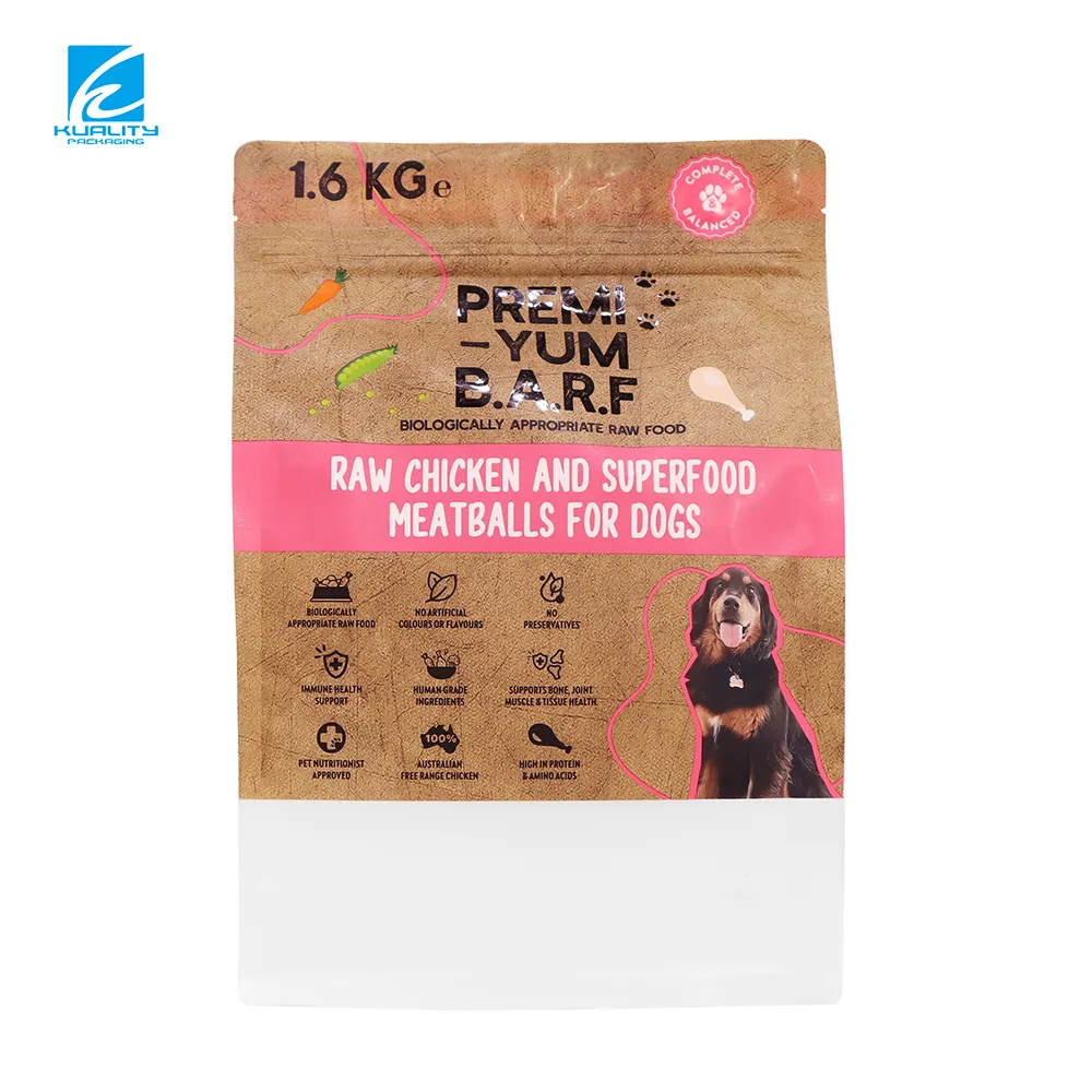 Custom Flat Bottom Dog Food Bag