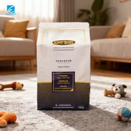 Custom Oxygen Barrier Pet Food Pouch, PET Laminated Side Gusset Pouch With Zipper