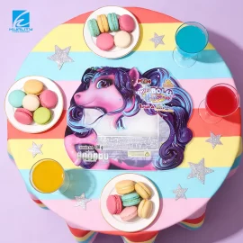 Custom Shaped Candy Packaging, Tear Notch for Quick Access, Durable Plastic Composite for Protection