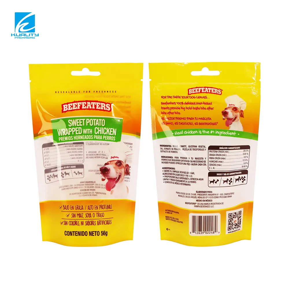 Custom Dog Snack Packaging Bags