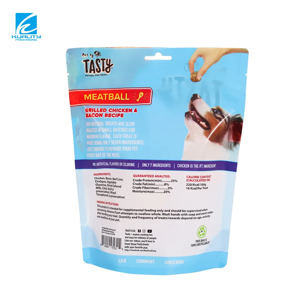 Custom Pet Snack Packaging Bags