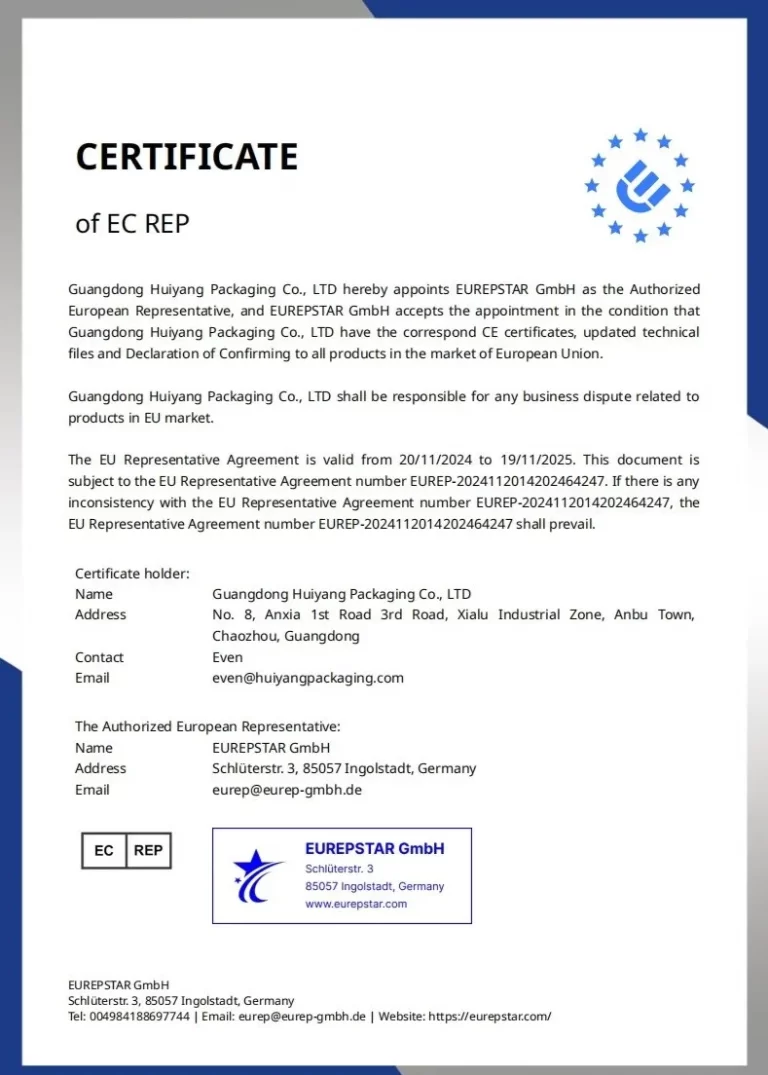 GPSR - Flexible Packaging Manufacturer -huiyang