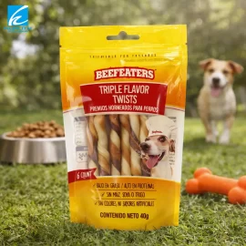 OEM Custom Dog Treat Packaging Bags Factory – Glossy Stand-Up Zipper Pouches with Window & Tear Notch