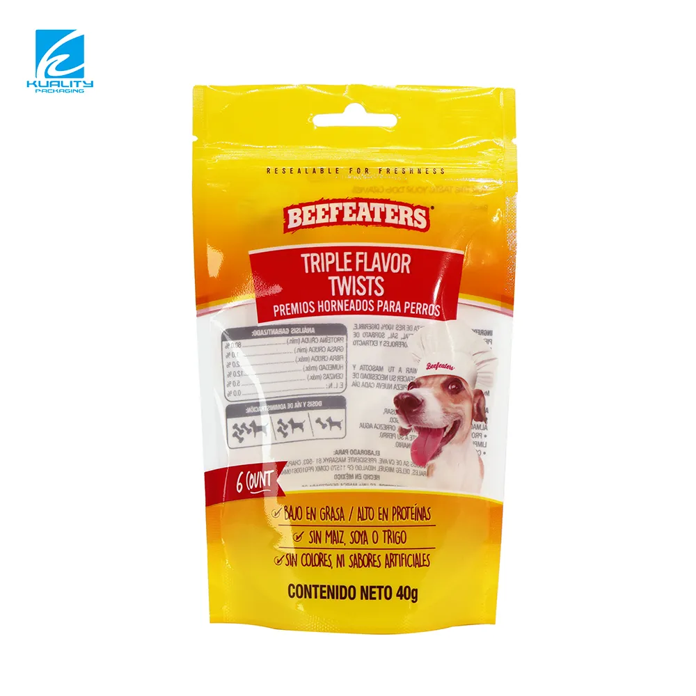 OEM Custom Dog Treat Packaging Bags