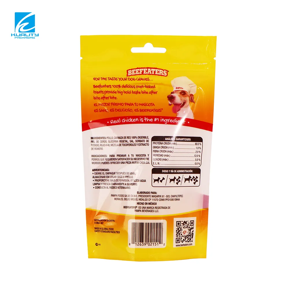 OEM Custom Dog Treat Packaging Bags