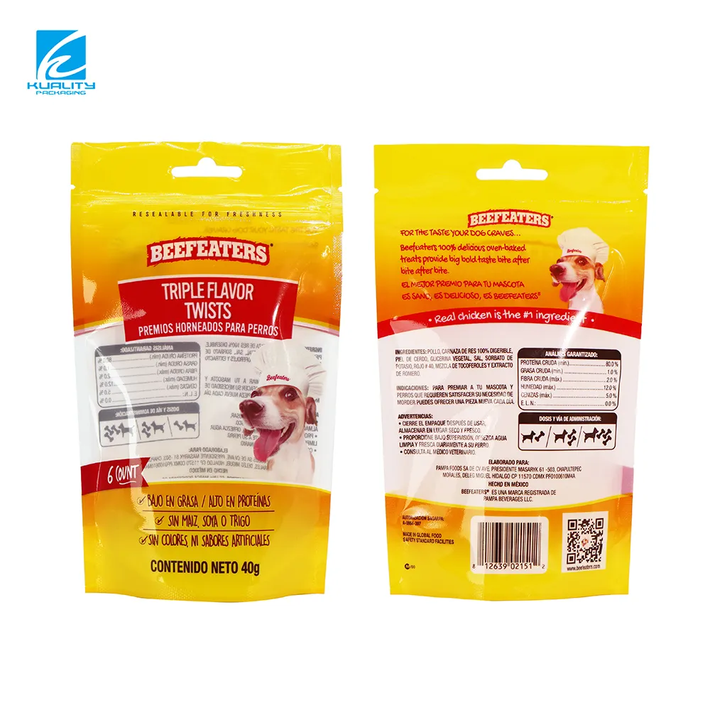 OEM Custom Dog Treat Packaging Bags