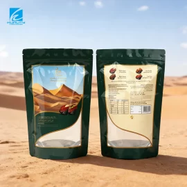 Custom Chocolate Packaging Stand Up Zipper Pouch with Window OEM