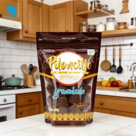 Custom Dessert Packaging Bag Stand Up Zipper Pouch with Clear Window