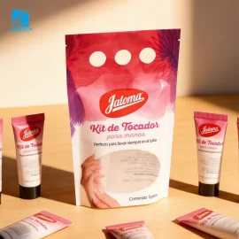 Custom Hand Mask Packaging Stand Up Zipper Pouch with Window