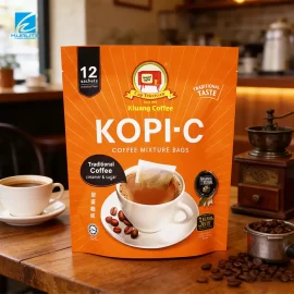 OEM Custom Instant Coffee Packaging Aluminum Foil Stand Up Pouch