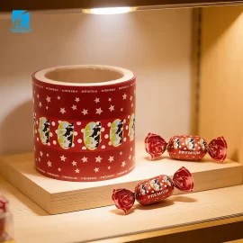 Custom Candy Twist Wrap Packaging Film High Gloss Confectionery Wrapping Material