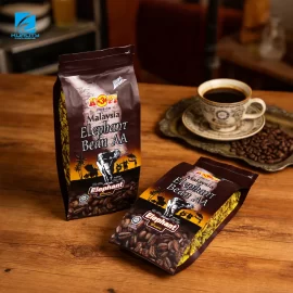 Custom Coffee Packaging Bag Manufacturer, Heat Seal Aluminum Foil Side Gusset Bag