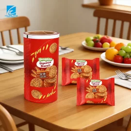 Custom Cookie Packaging Roll Film, Heat Seal Plastic Polyester Aluminum Laminated Film