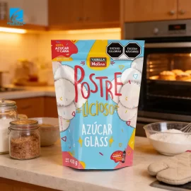 Custom Yam Powder Packaging Bag, Laminated Plastic Pure Aluminum Stand Up Zipper Pouch