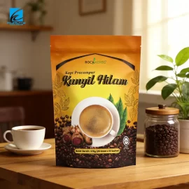 Factory Custom Coffee Packaging Pouch, Stand Up Zipper Coffee Bag