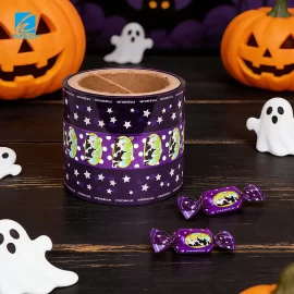 Custom Candy Twist Wrapping Film Roll, Moisture-Proof Printed Packaging Film Factory