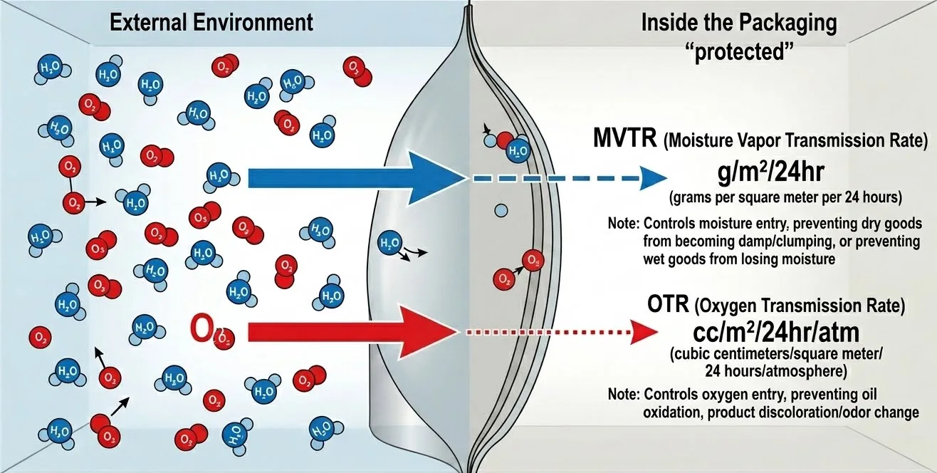 MVTR and OTR